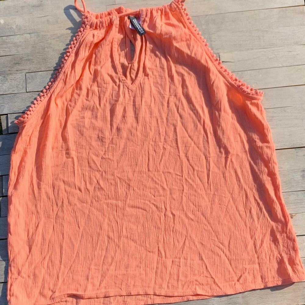 H&M Coral Halter Tunic Size XXS